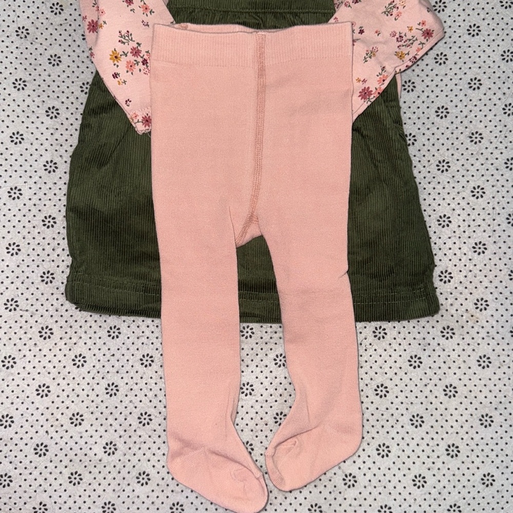 πNWT π CUTE LITTLE GIRLS 3 PIECE CORDUROY DRESS SIZE 6 MONTHS - Picture 2 of 8